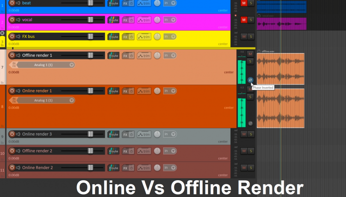 Online offline audio render